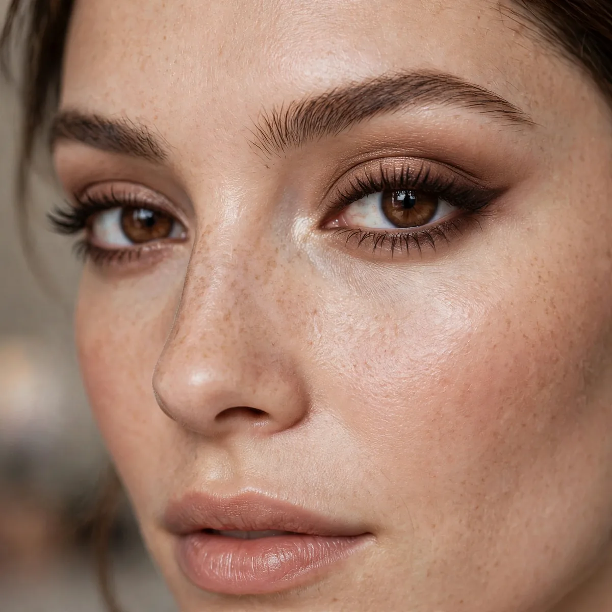 Chocolate brown tightlined eyes