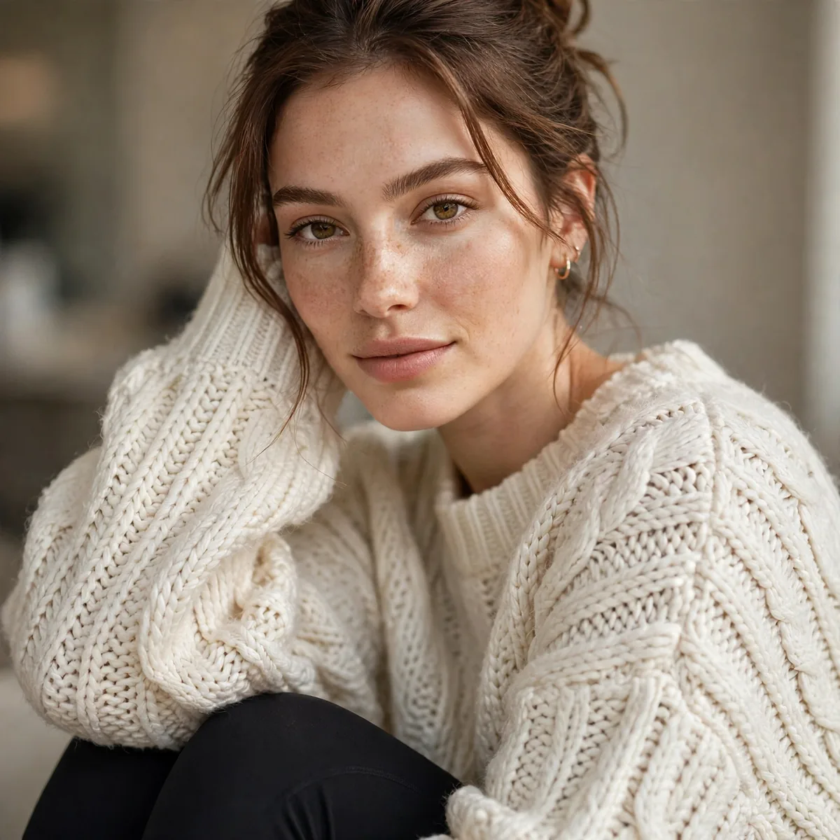 Oversized sweater with leggings
