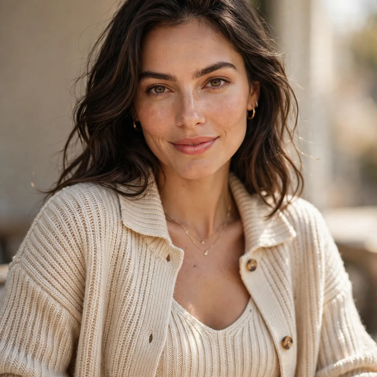 Matching knit set for brunch