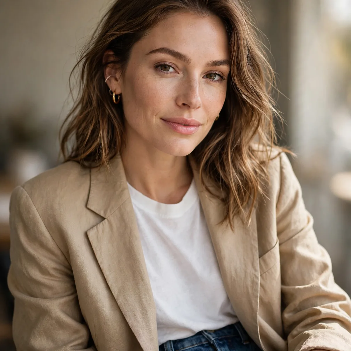 Blazer with jeans for brunch