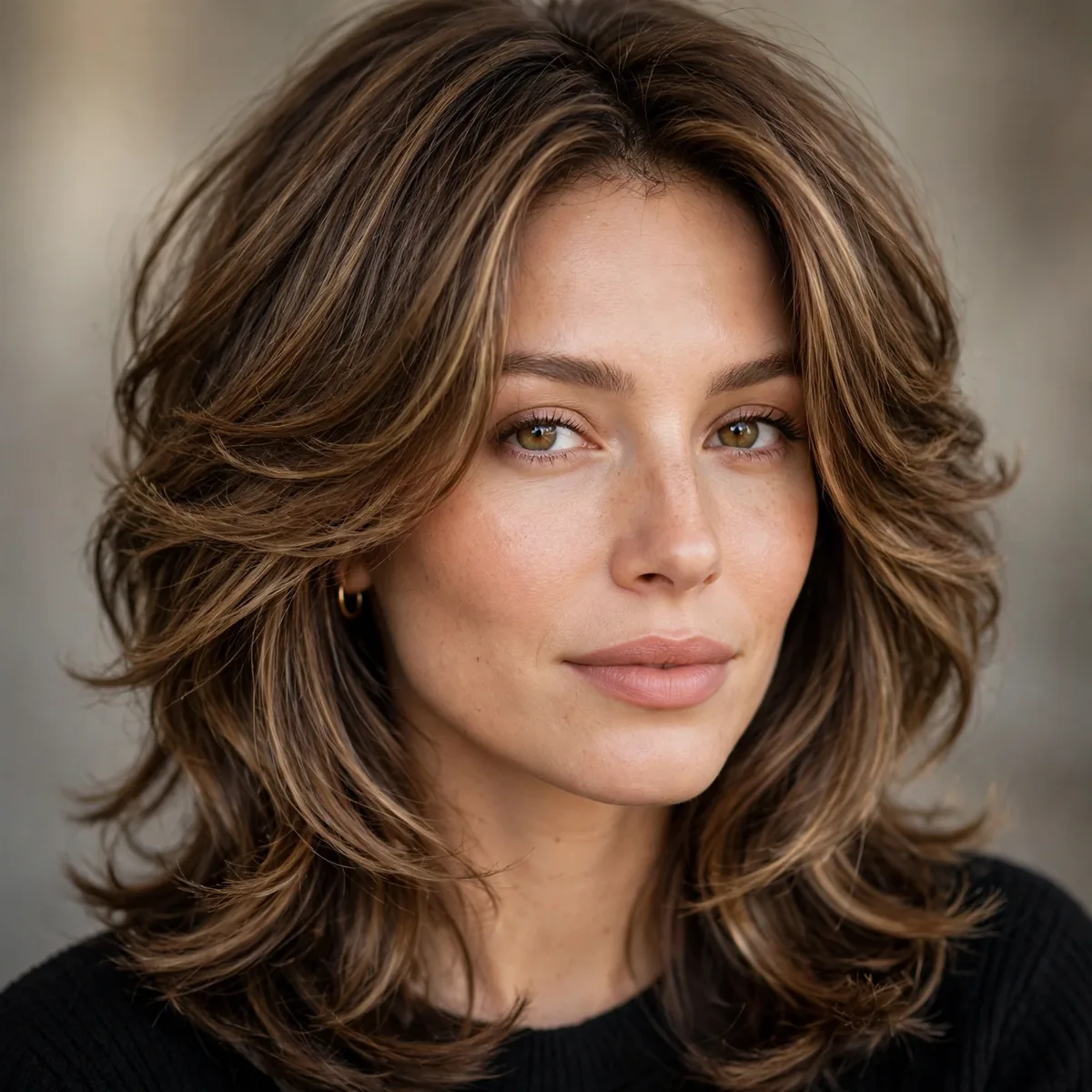 Grown-out butterfly haircut with blended long layers