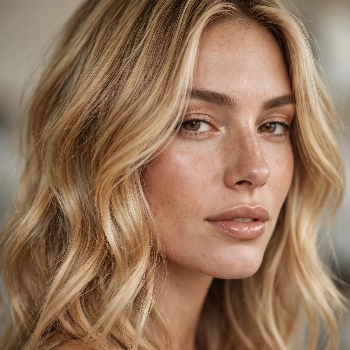 Honey butter blonde hair color