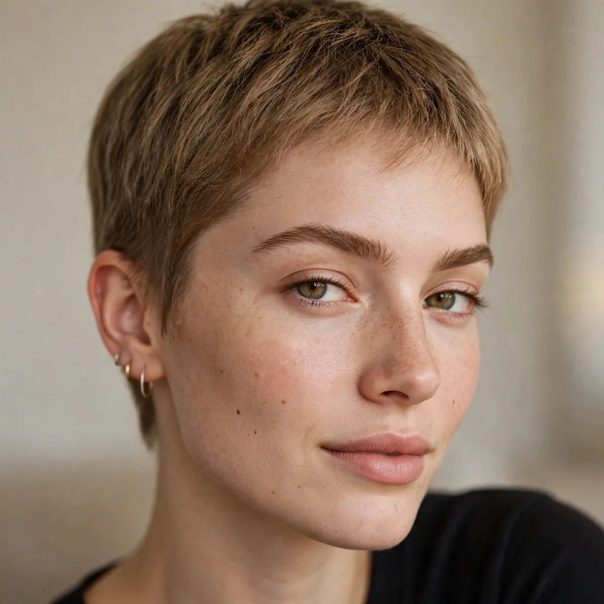 Growing out buzz cut with soft texture