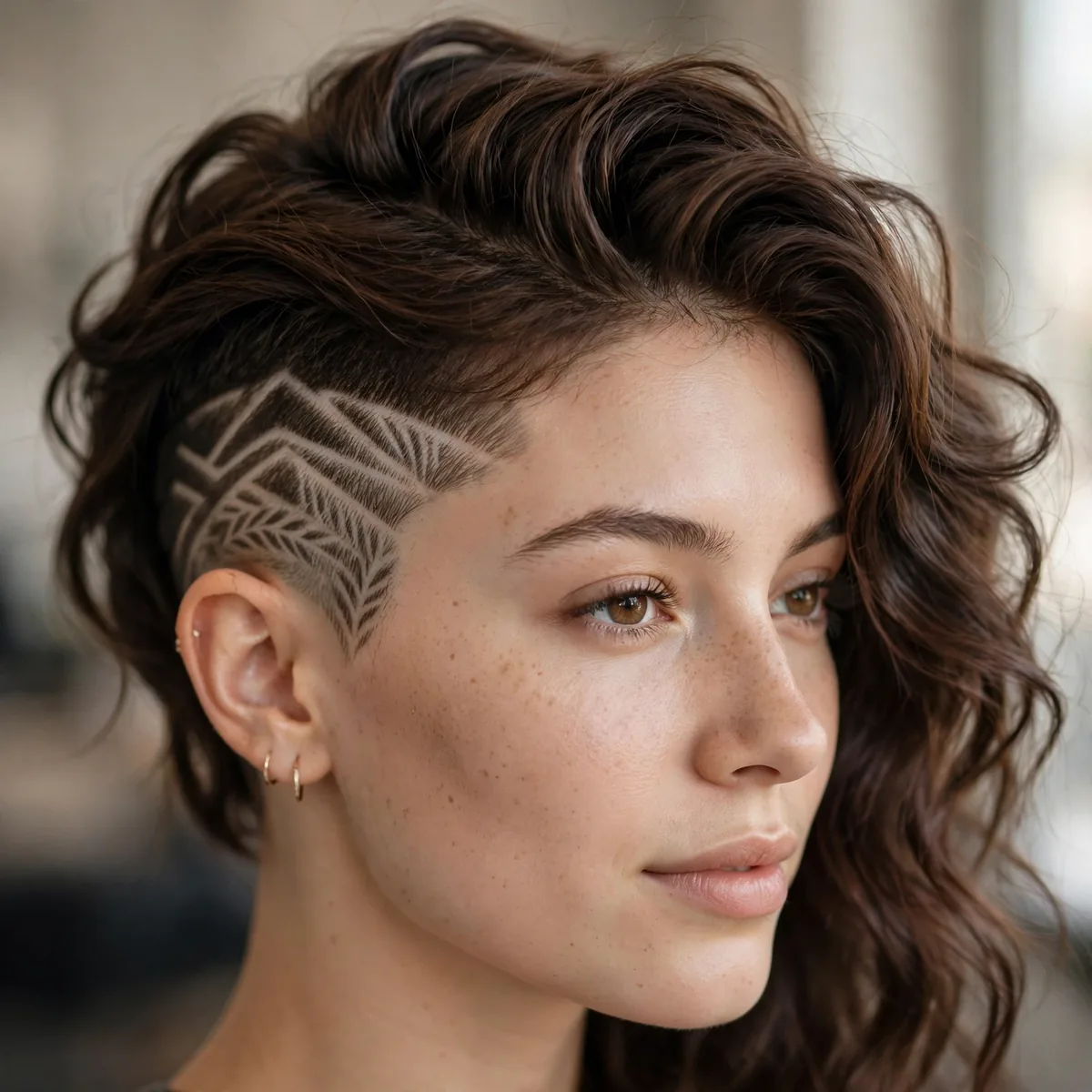 Buzz with shaved undercut pattern designs
