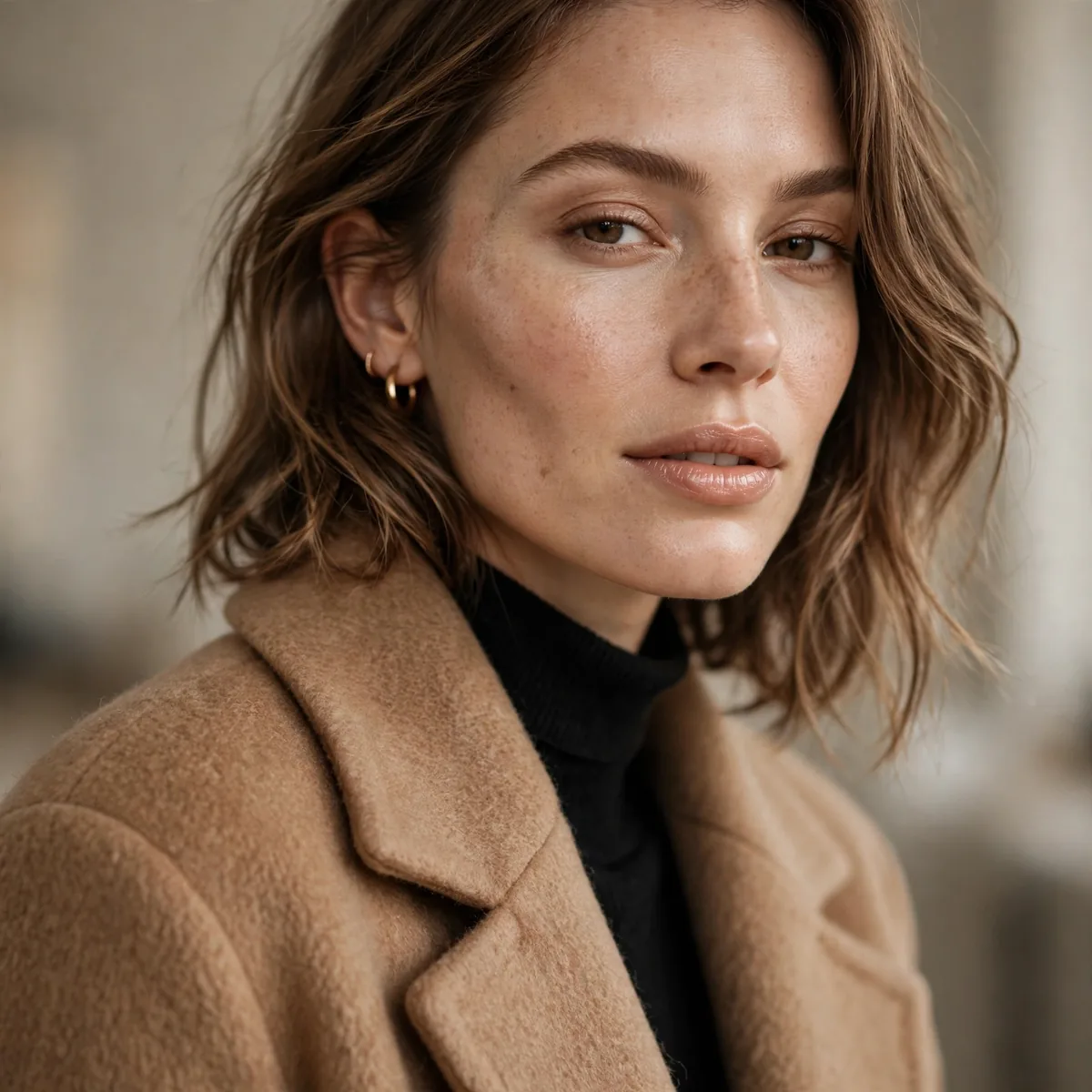 Camel wool coat