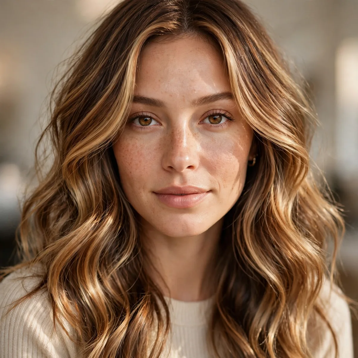 Honey and caramel balayage blend