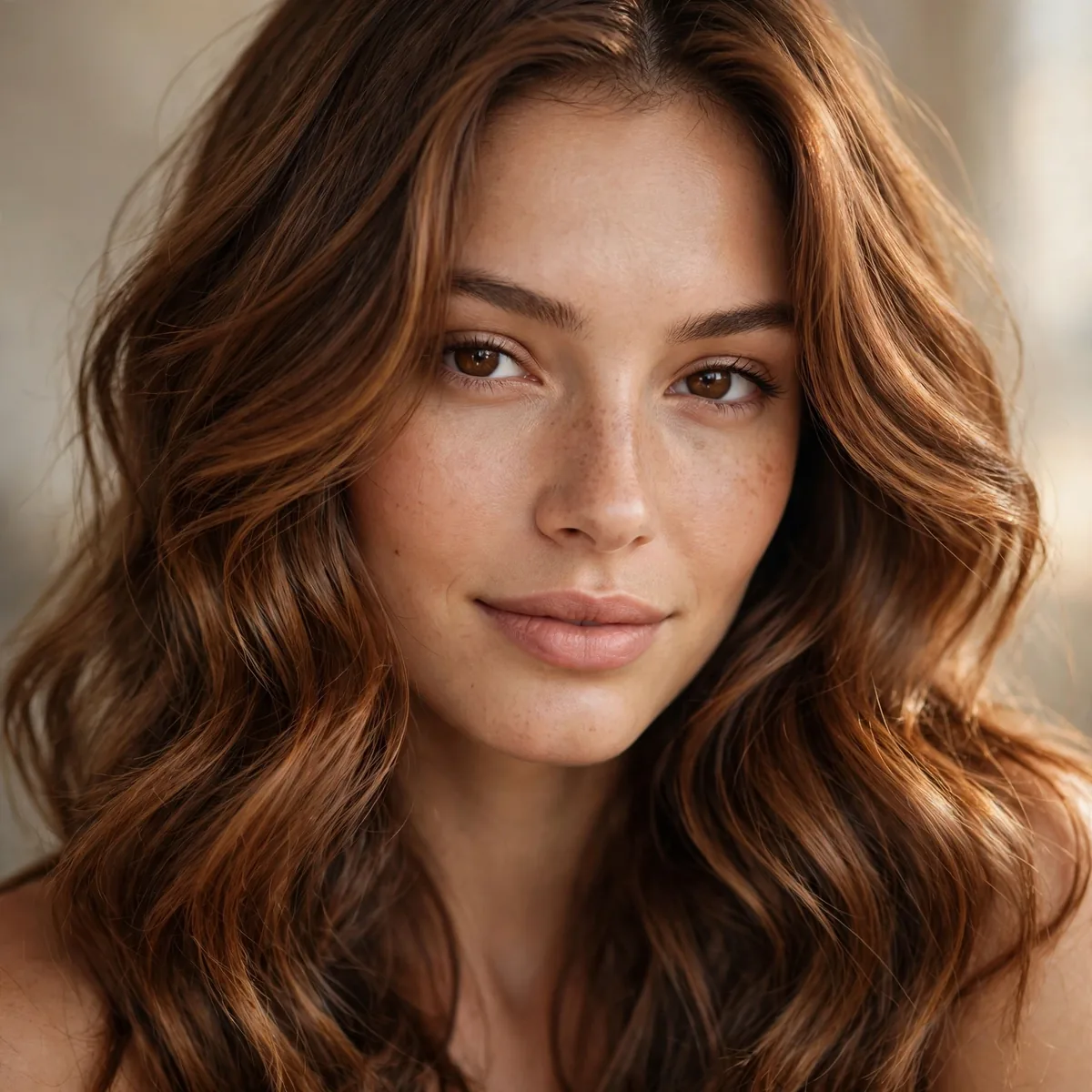 Rich all-over caramel brunette color