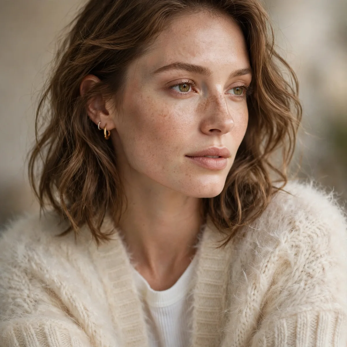 Fuzzy mohair cardigan