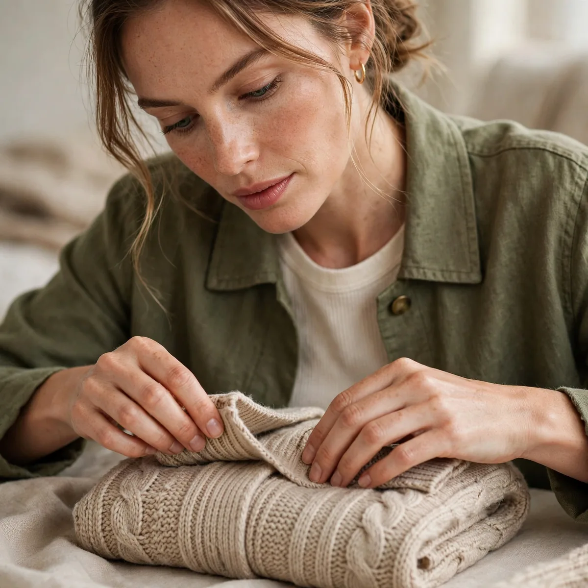 Folding knitwear properly