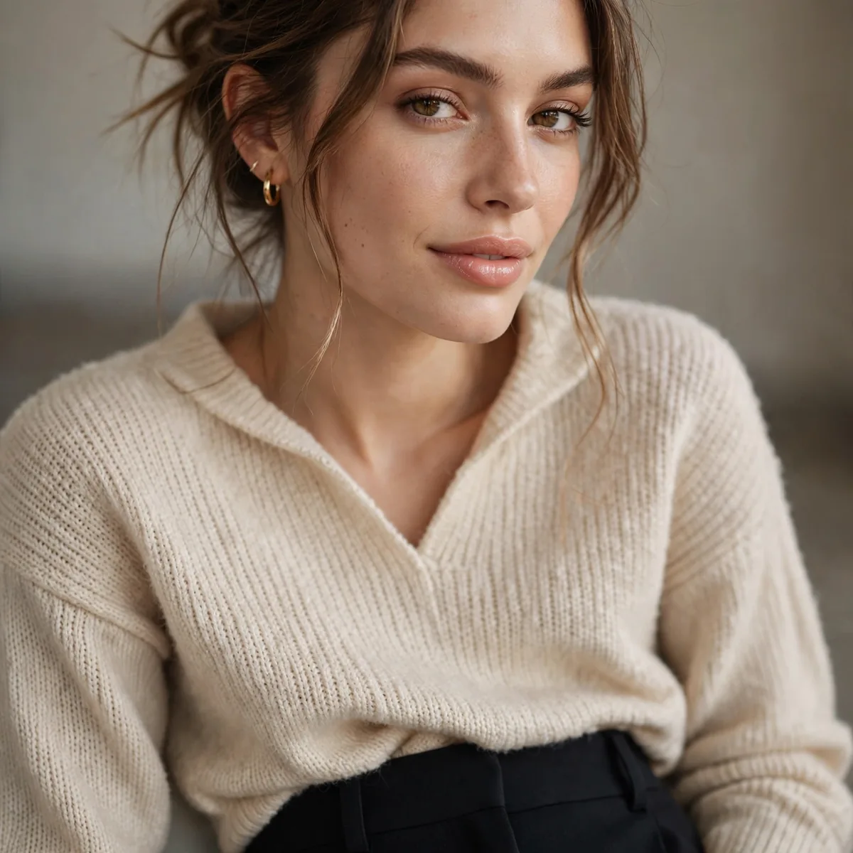 Ponte pants with tunic sweater