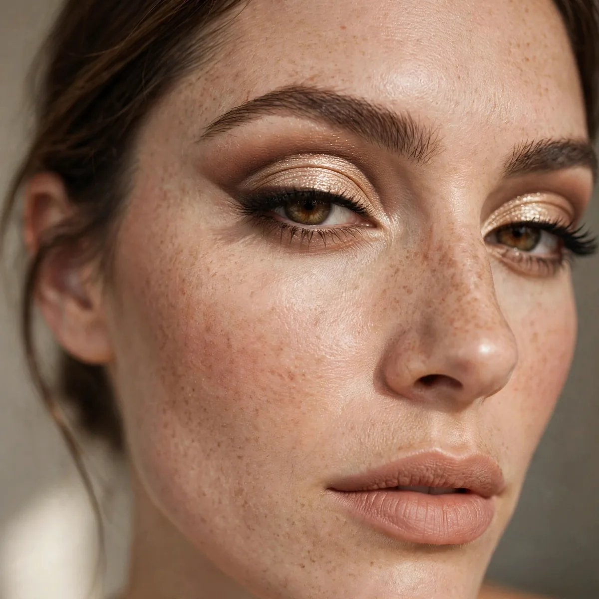 Champagne cut crease eyeshadow