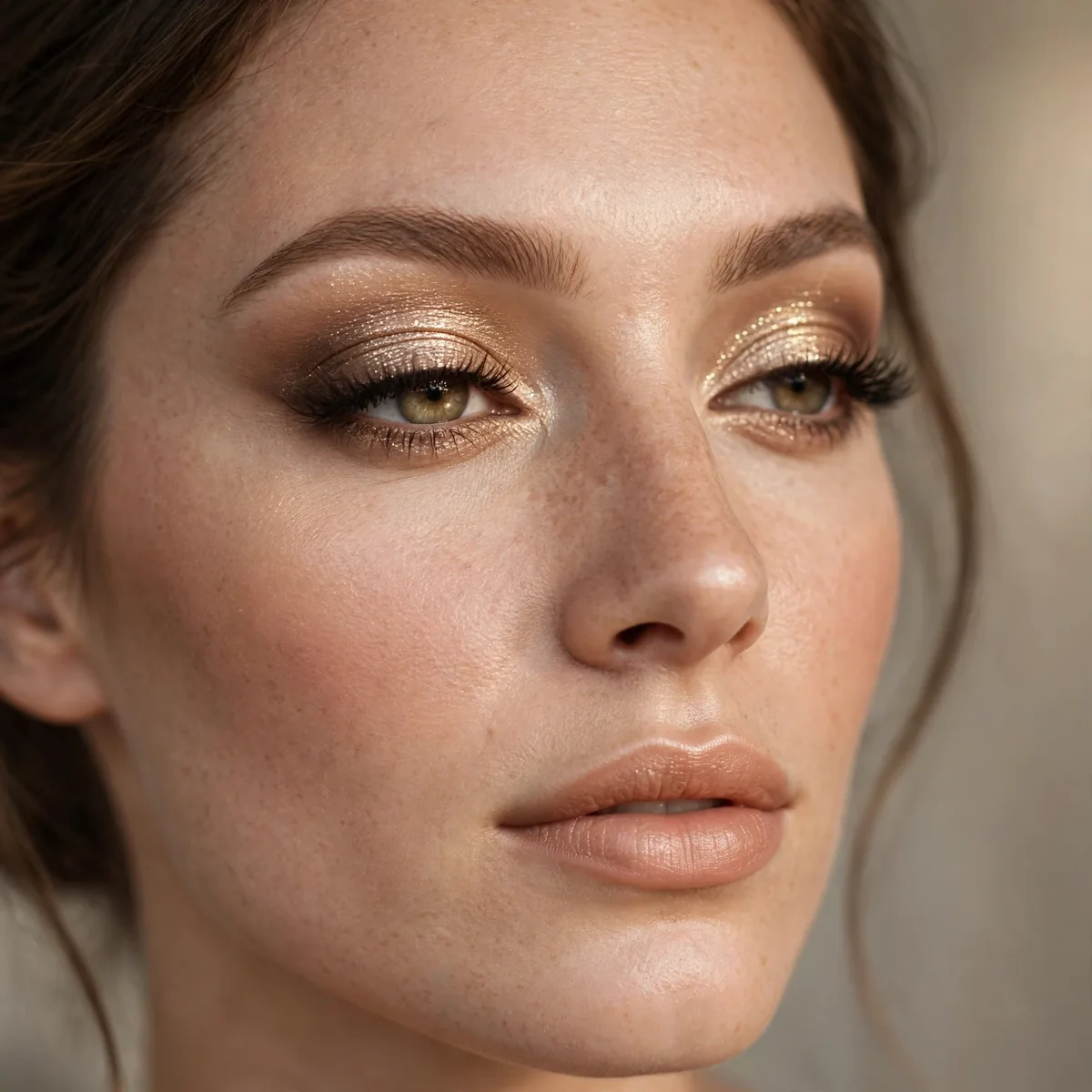 Deep champagne evening eyeshadow