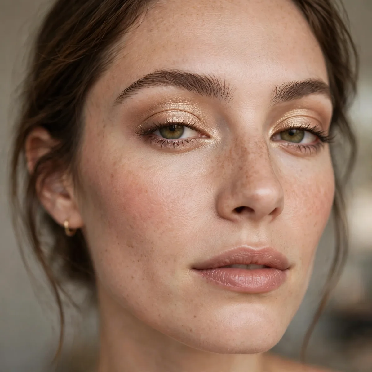 Everyday champagne eyeshadow look