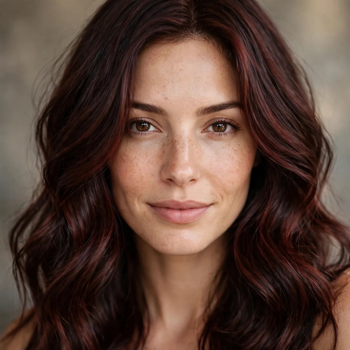 Cherry cola brown-red hair color