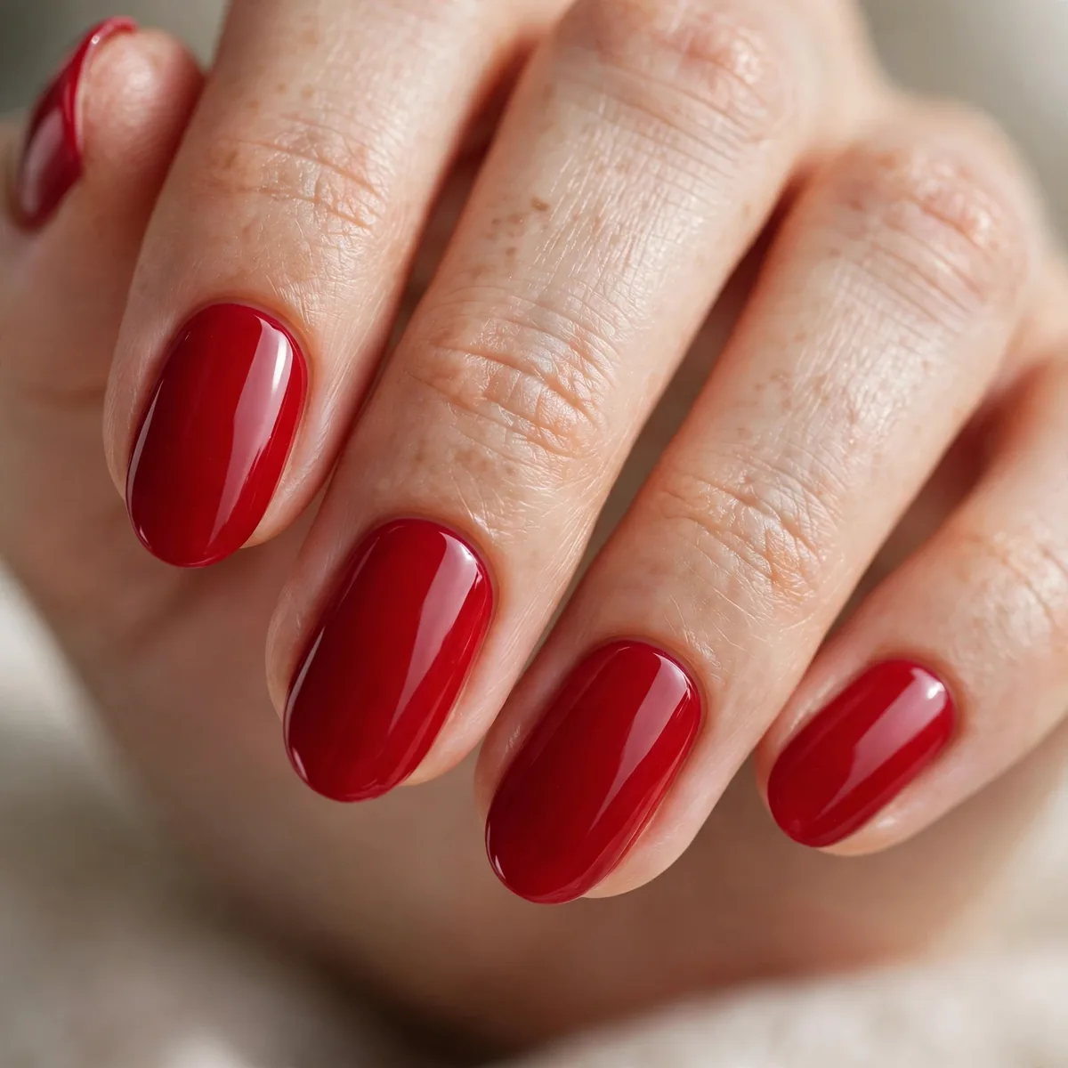 Classic red christmas nails