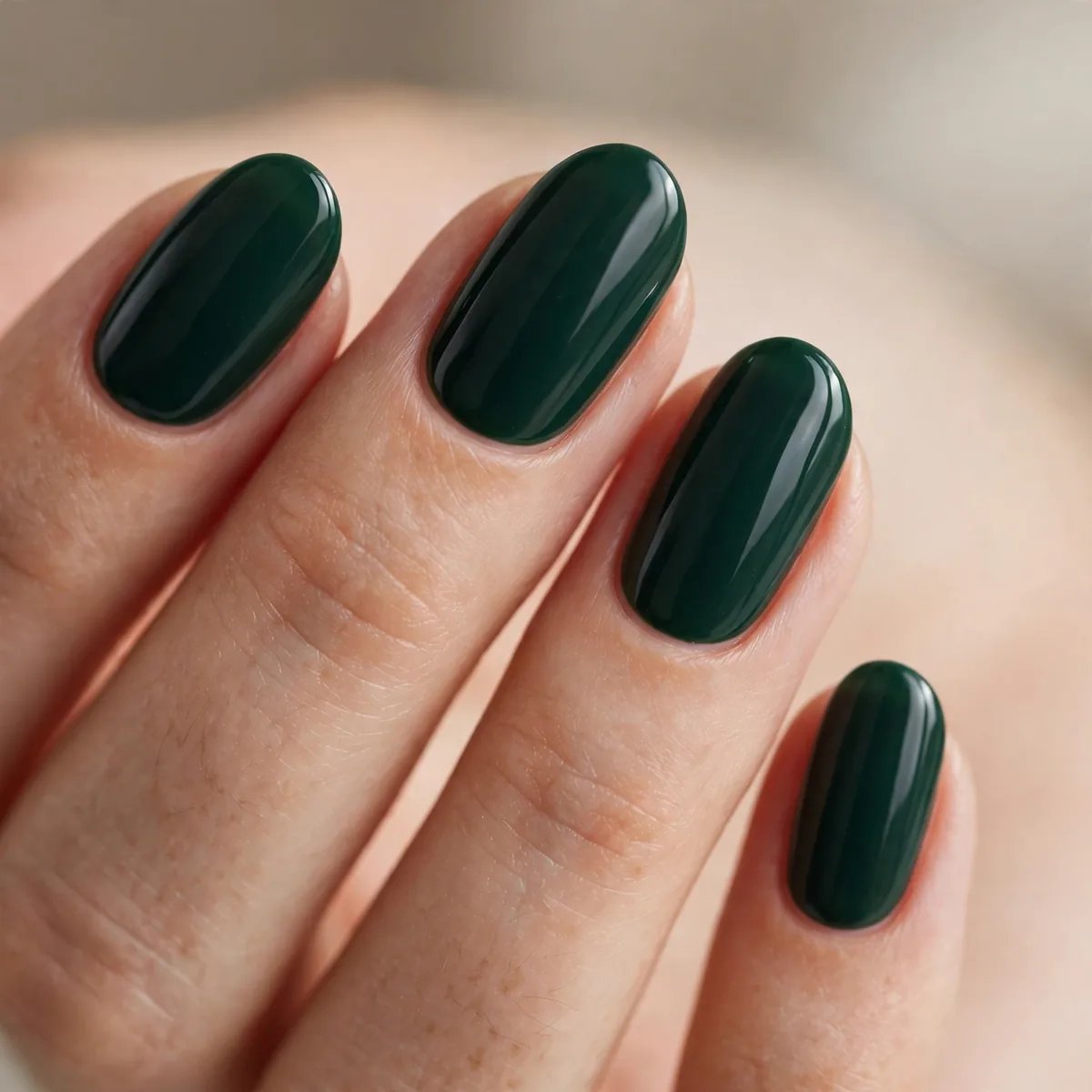 Deep evergreen christmas nail polish