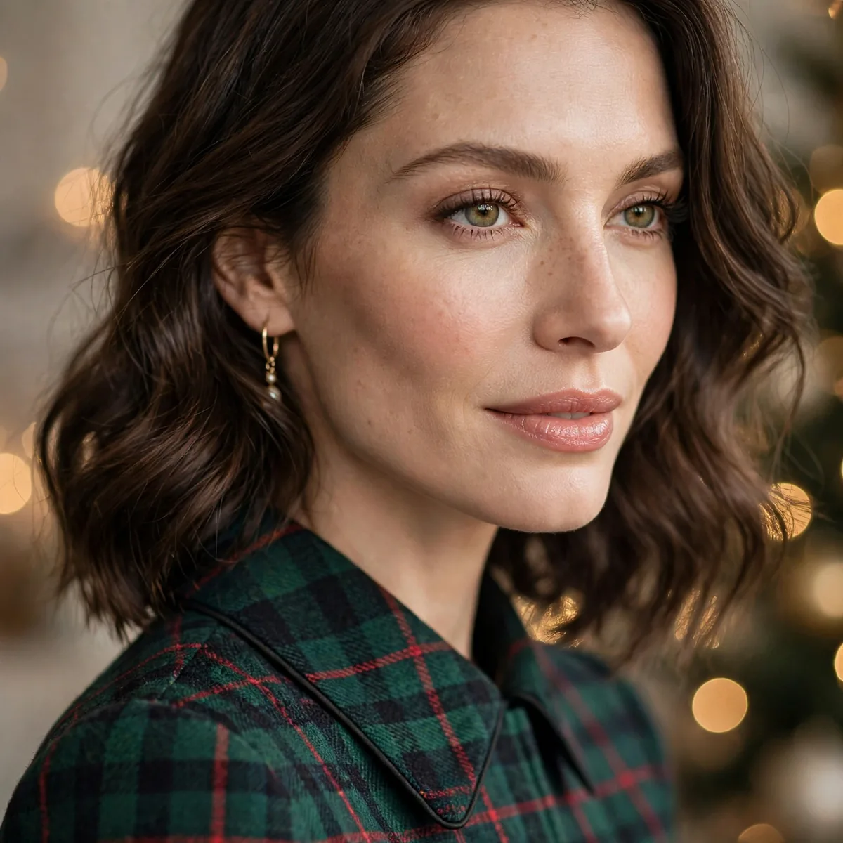 Plaid dress for Christmas party