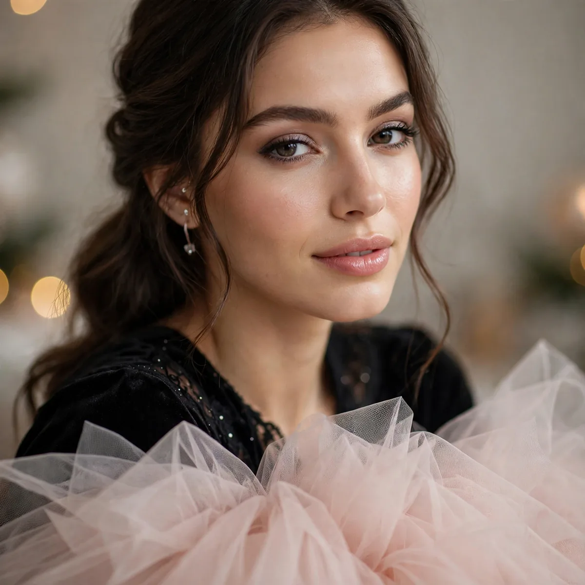 Tulle midi skirt Christmas party