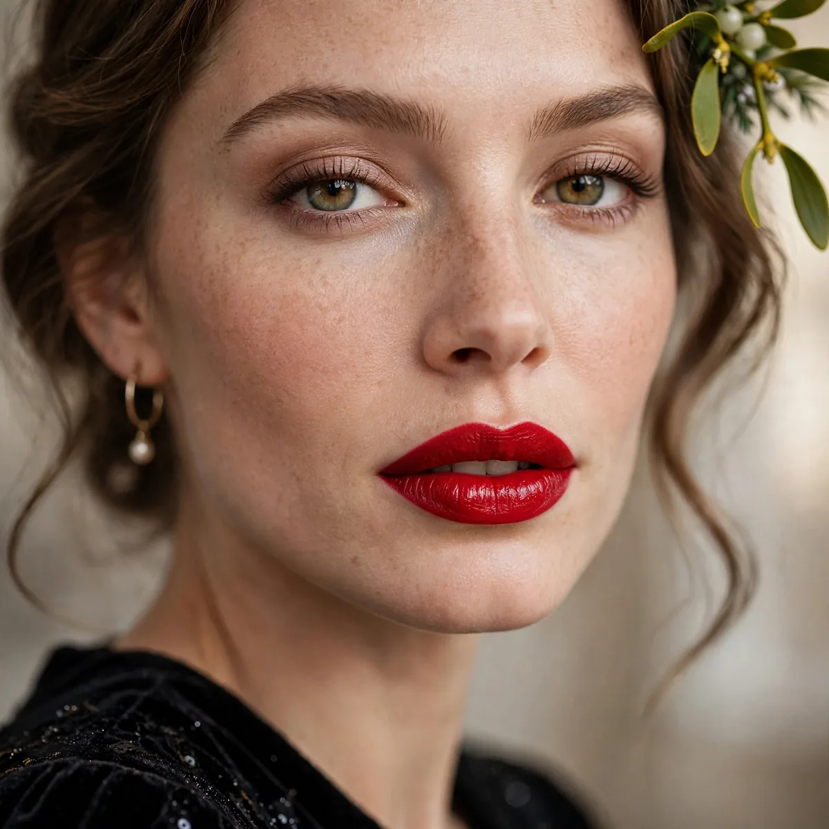Red lipstick for Christmas party