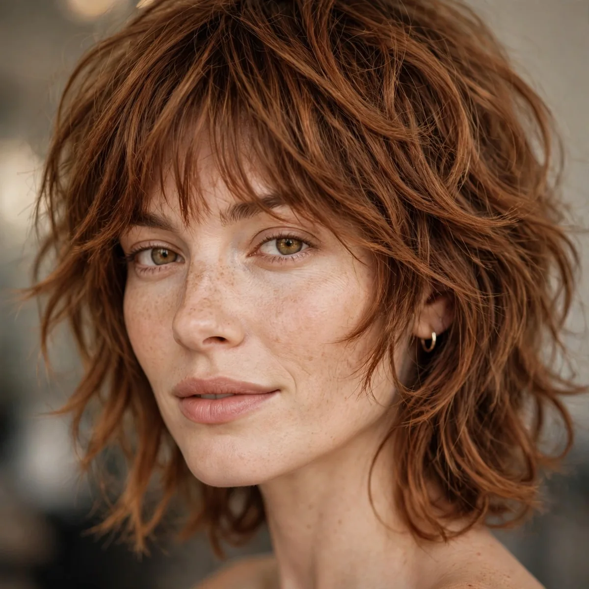 Cinnamon shag haircut
