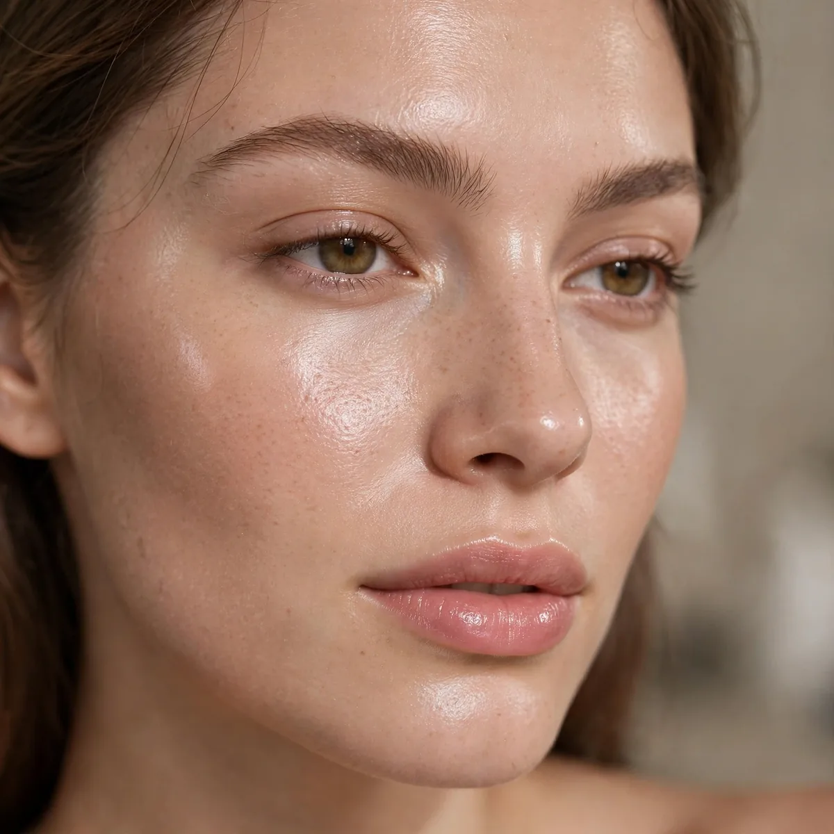 Dewy base clean girl makeup