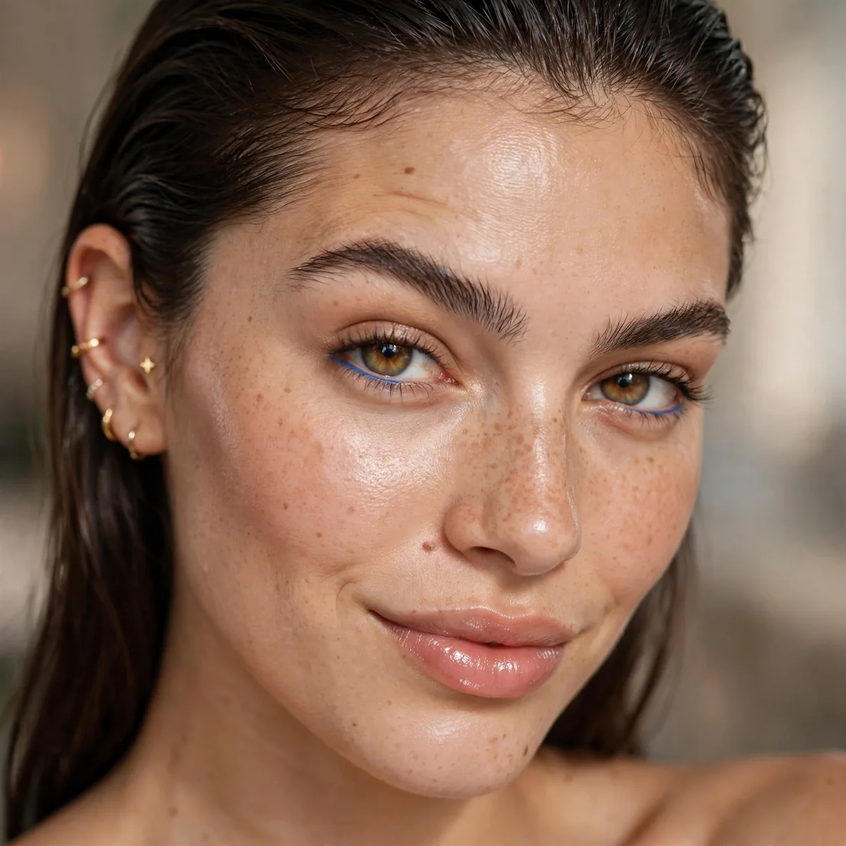 Personality twist clean girl makeup
