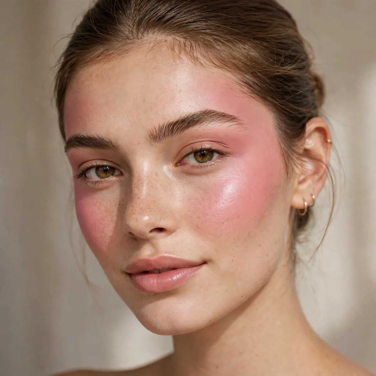Fresh blush draping clean girl