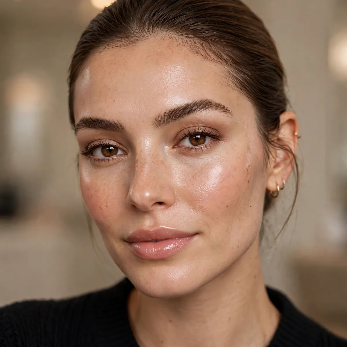Clean girl makeup for evenings