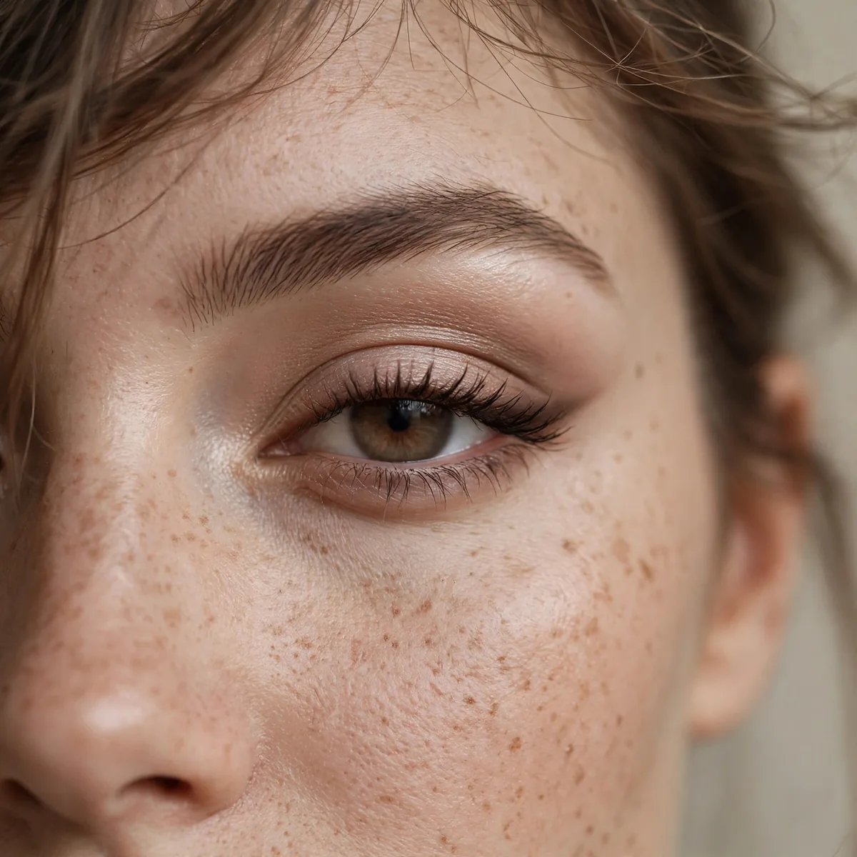 Balanced finished eye makeup look
