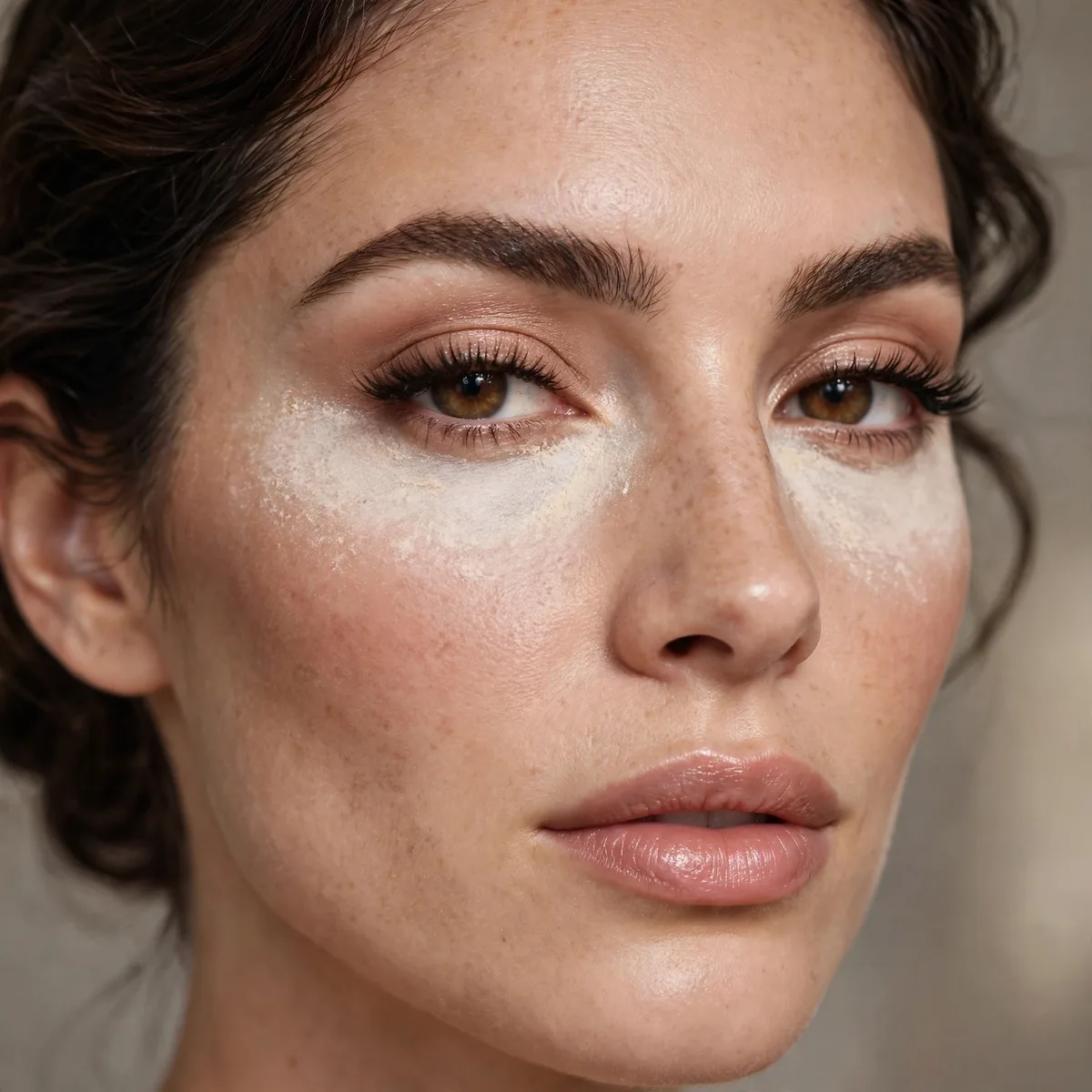 Baking under eyes cloud skin technique