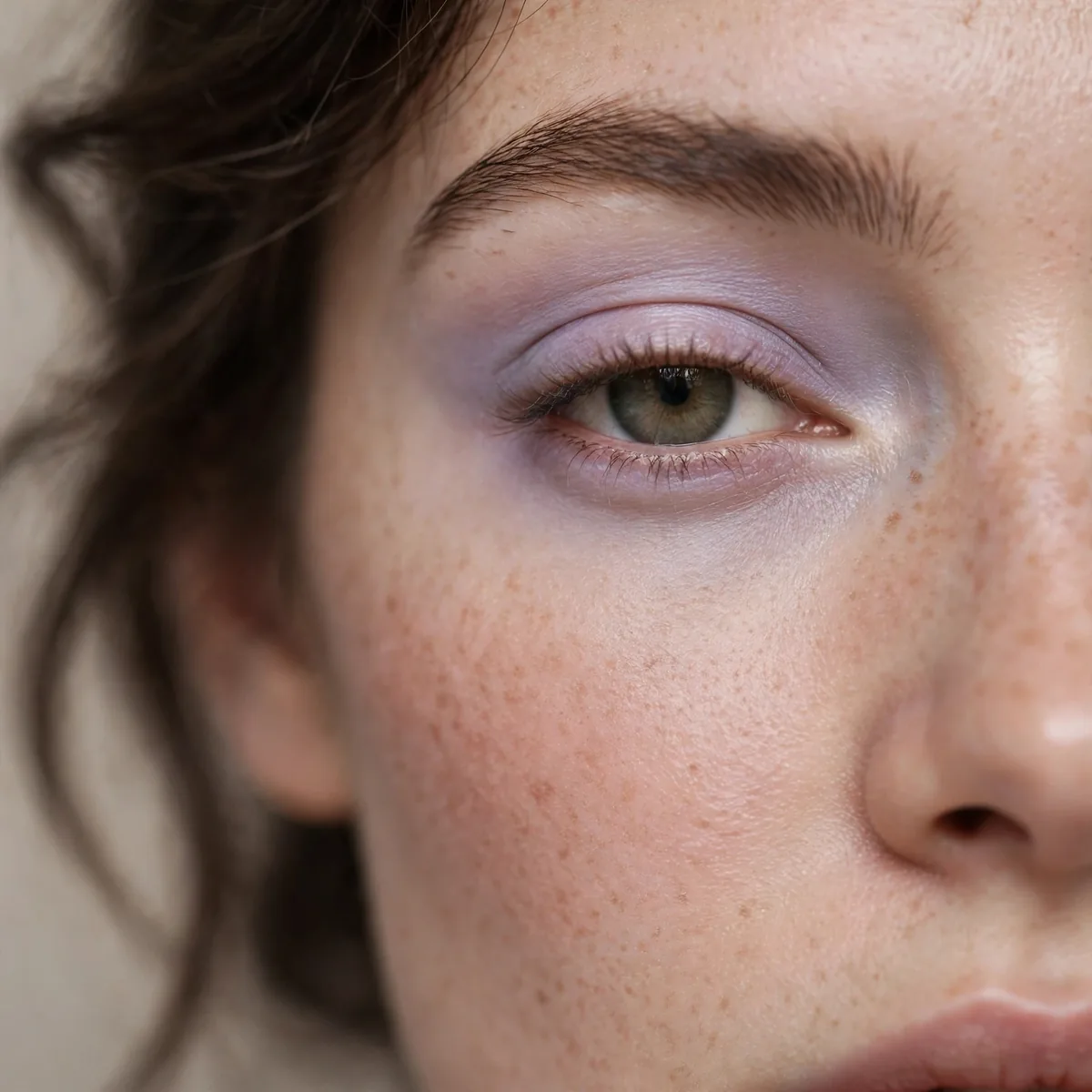 Soft diffused eye makeup cloud skin