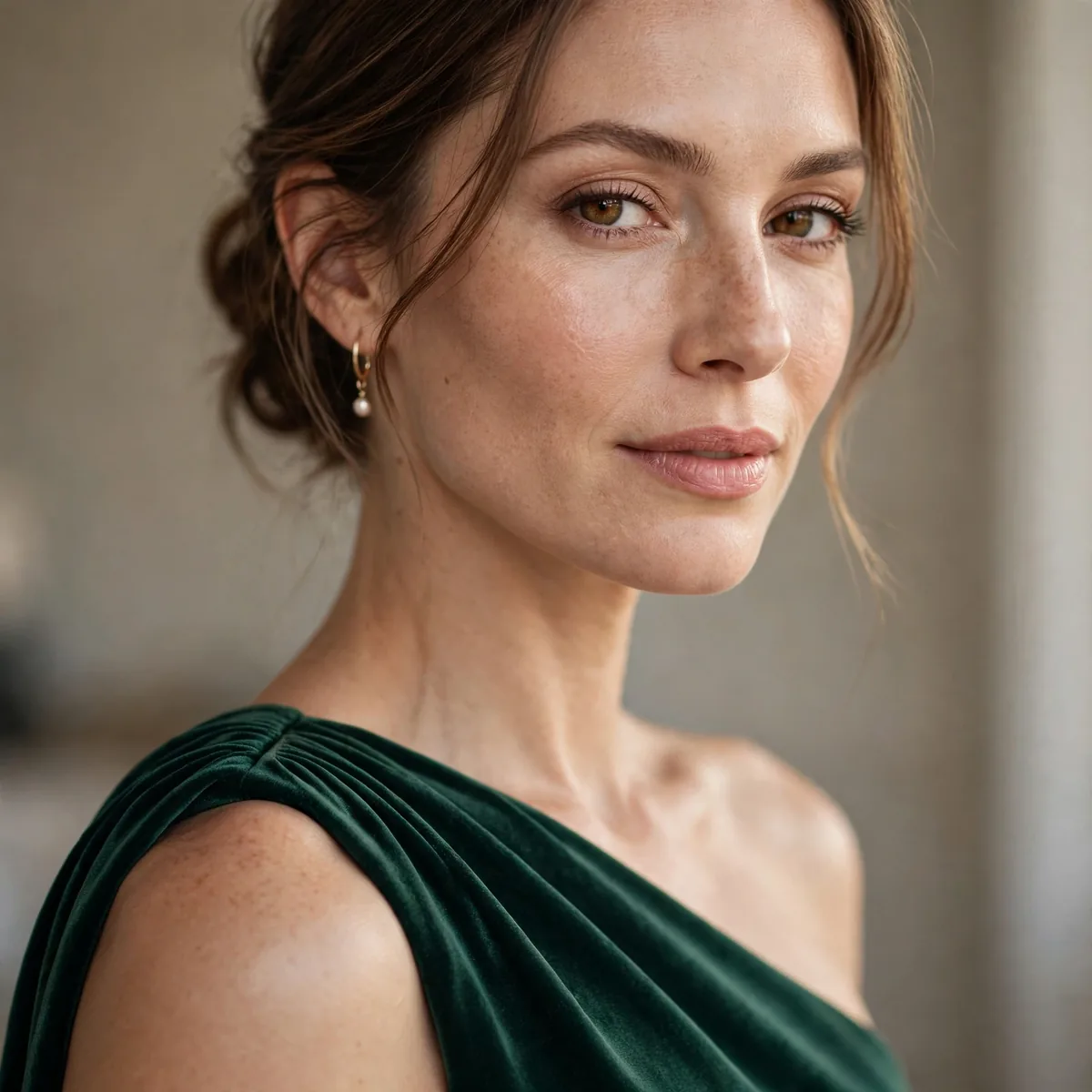 One shoulder cocktail dress