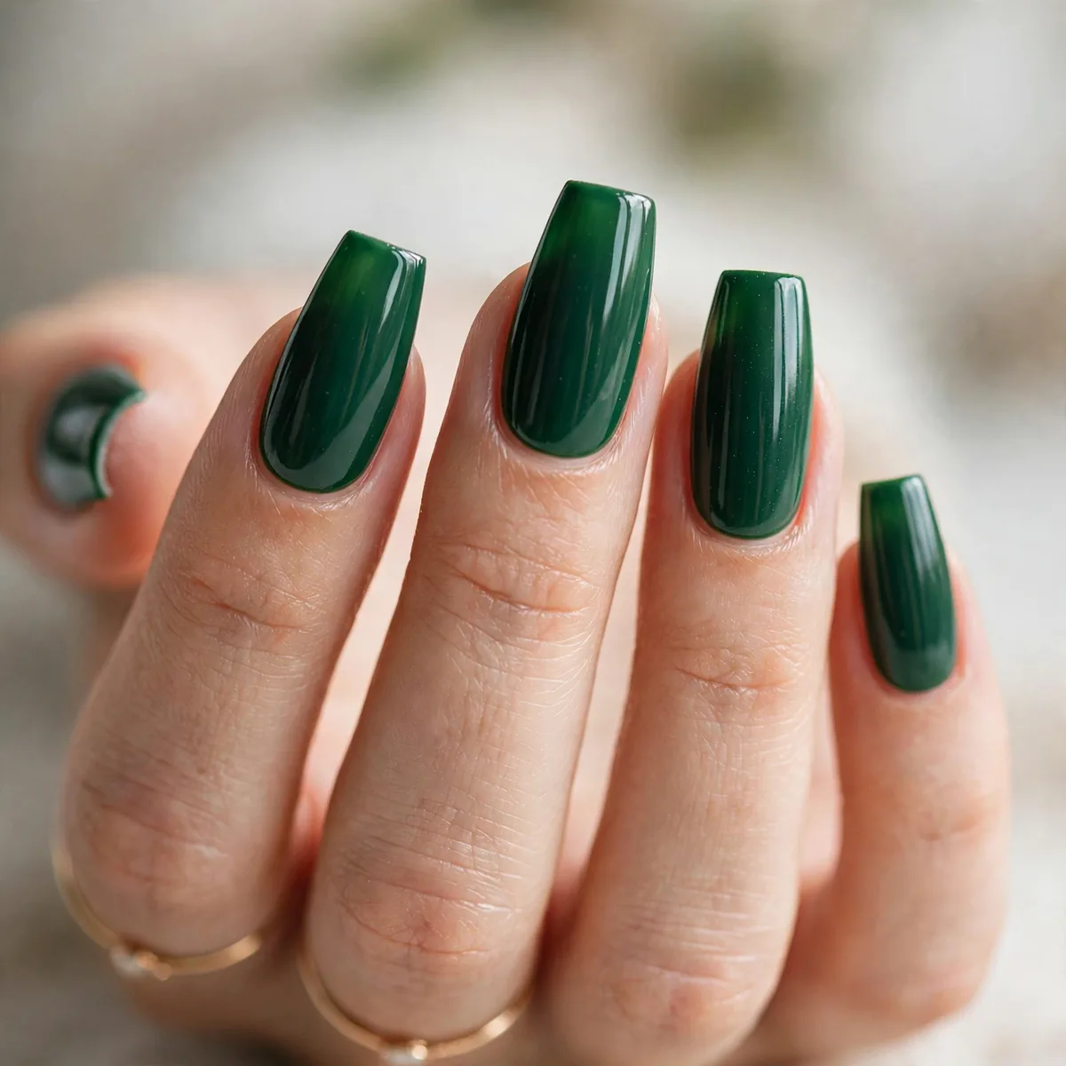 Forest green coffin nails