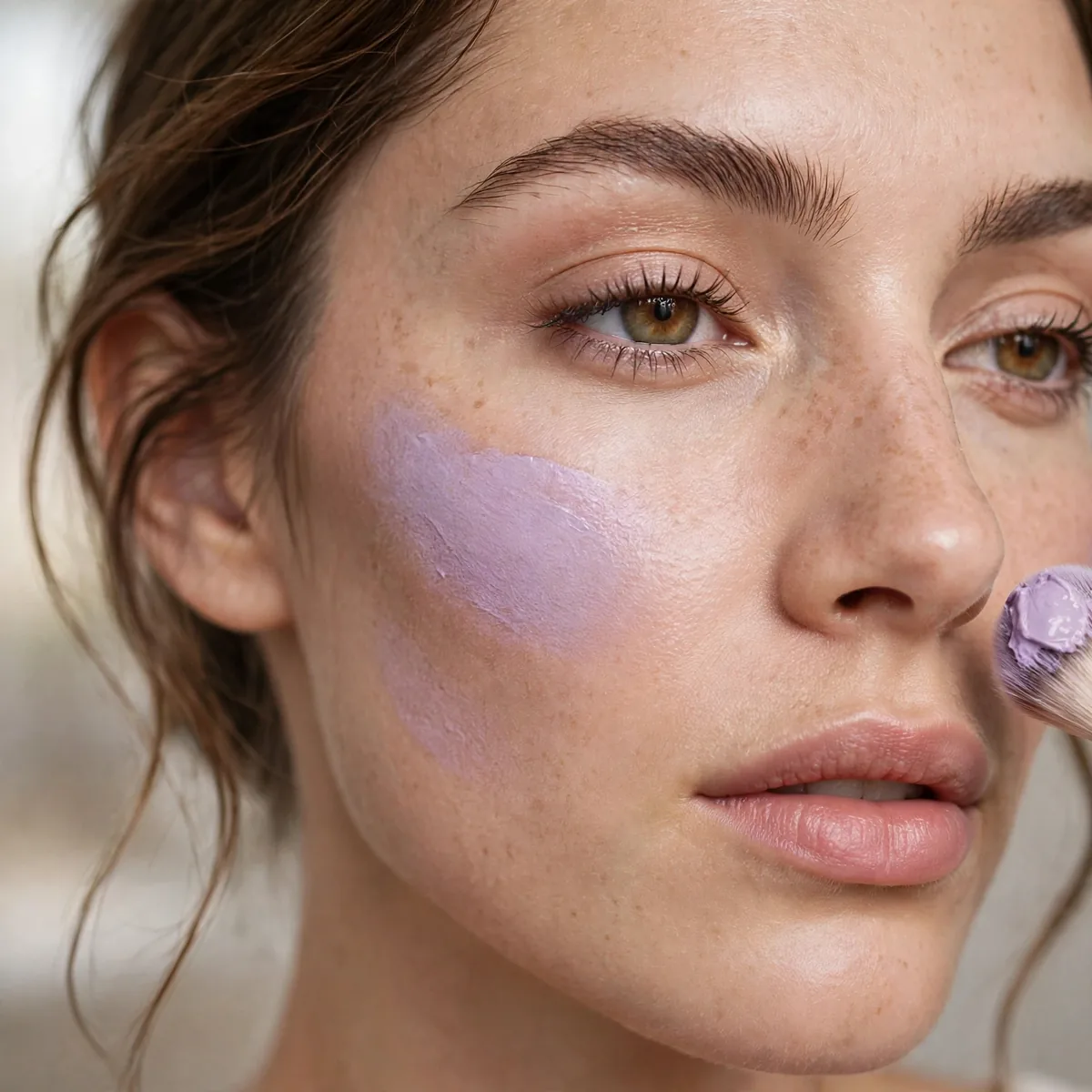 Lavender corrector for sallowness
