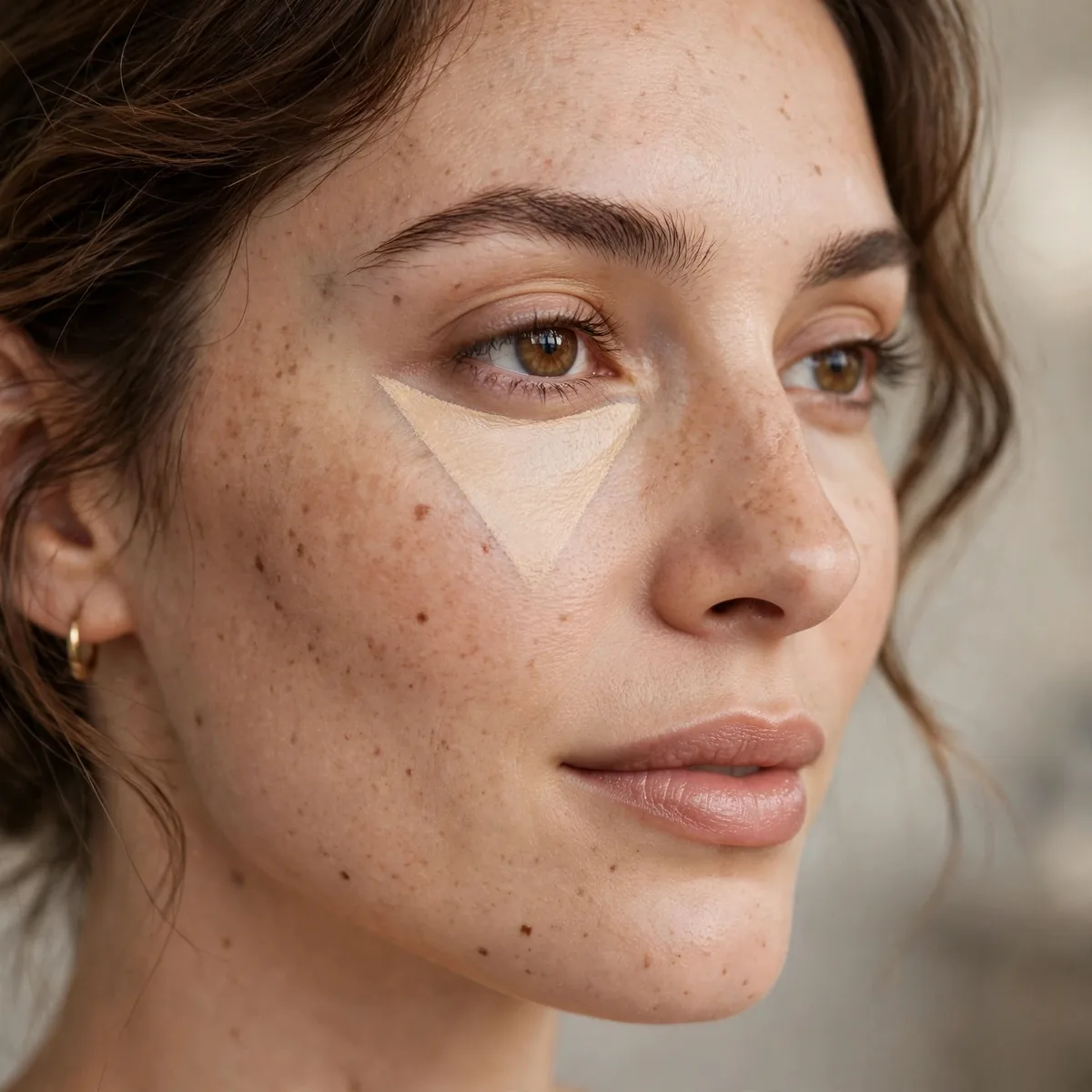 Triangle method under eye correcting