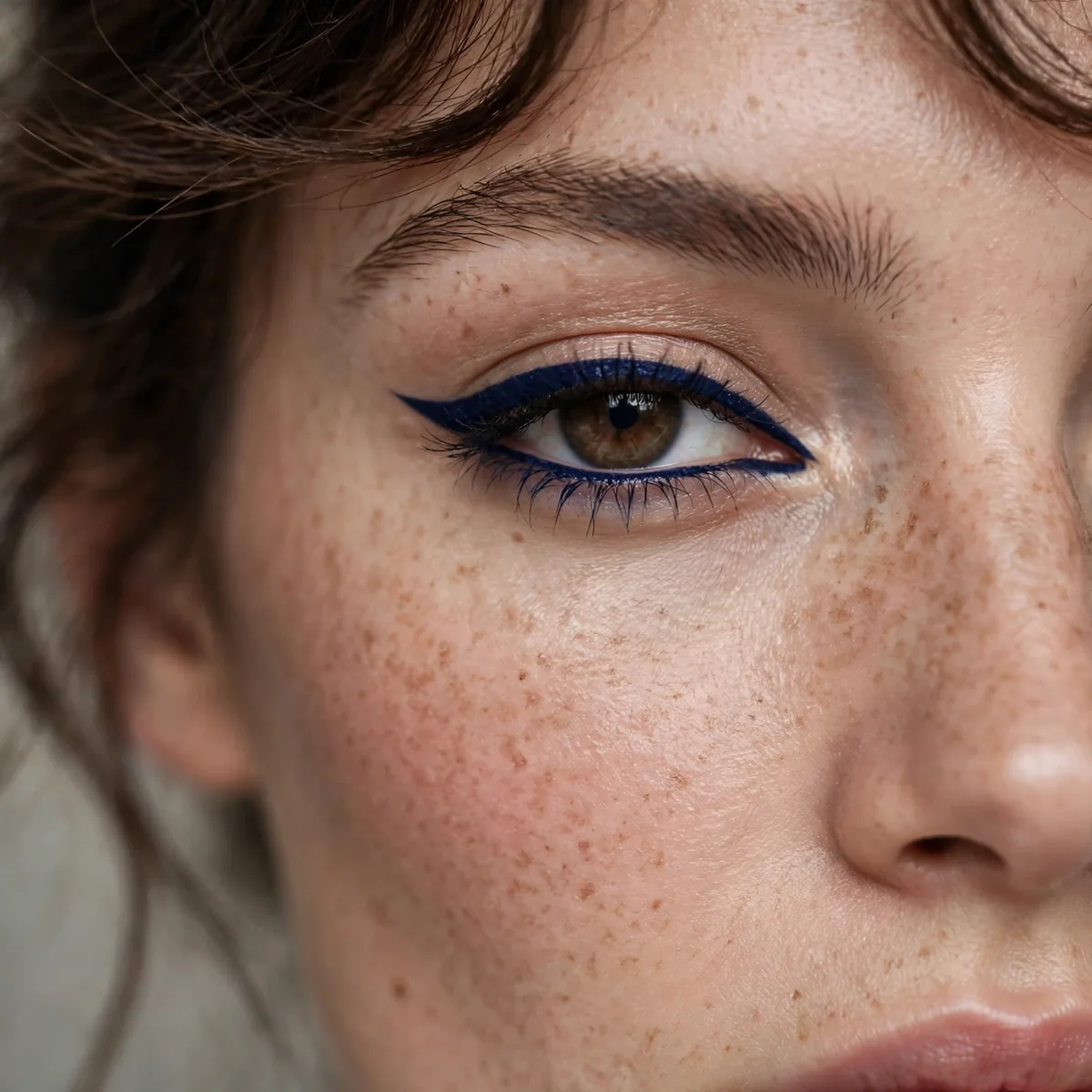 Navy colored eyeliner definition