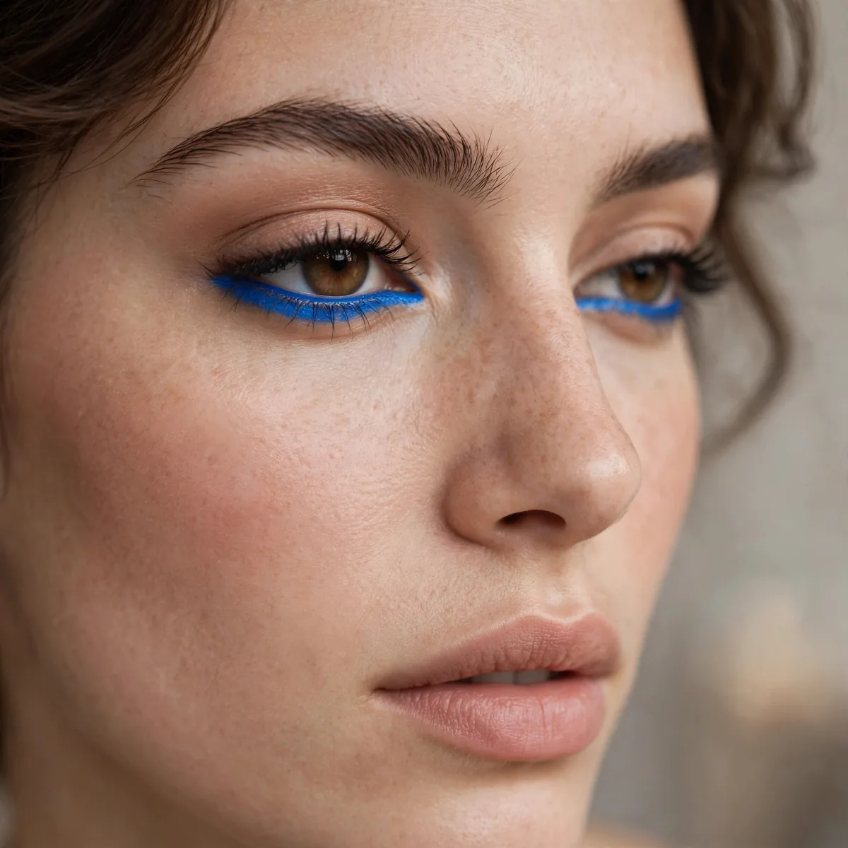 Electric blue waterline eyeliner