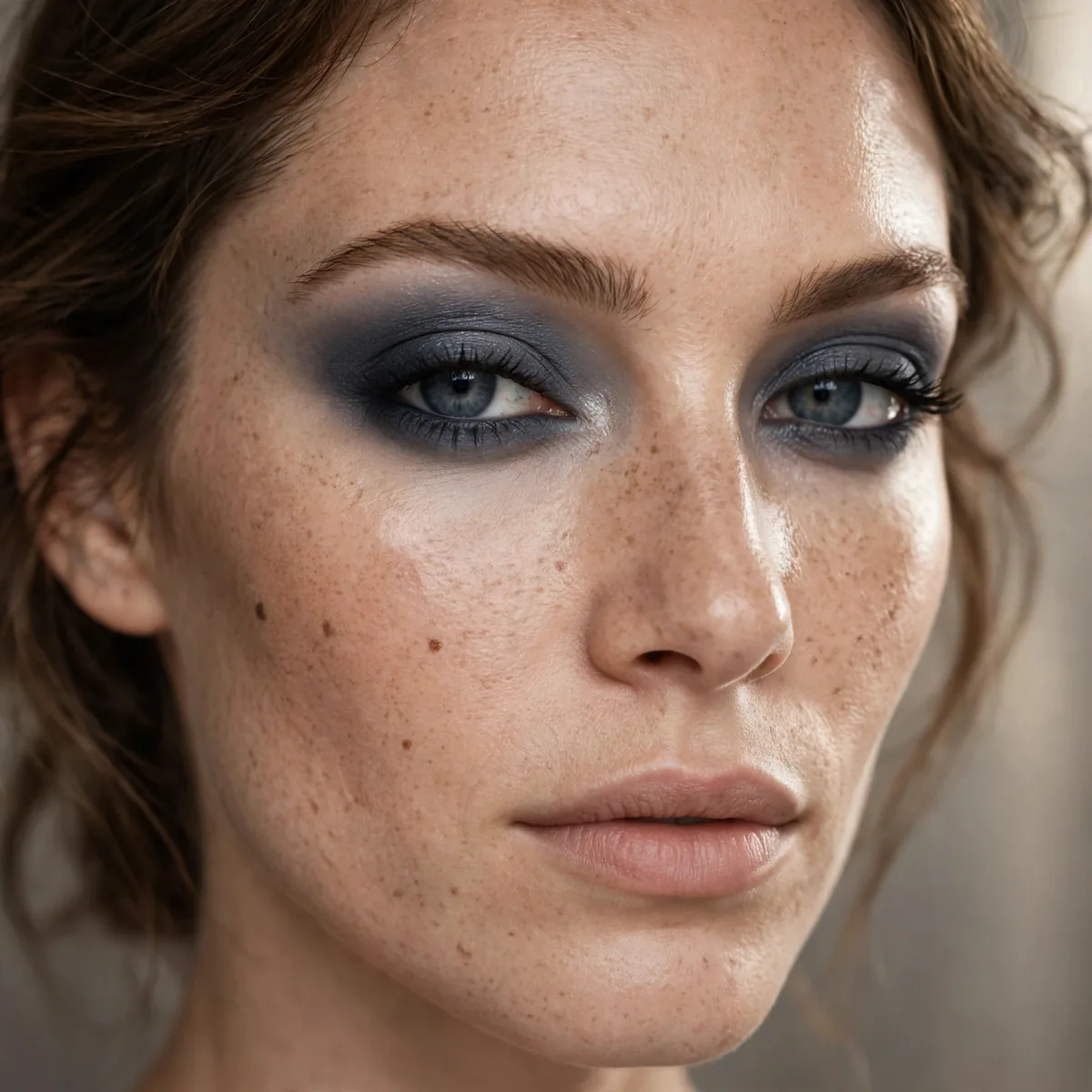 Slate gray smokey eye