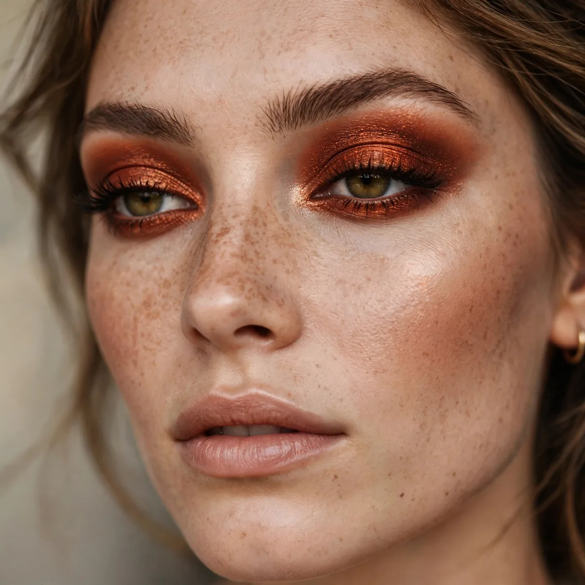 Burnt copper deep eyeshadow