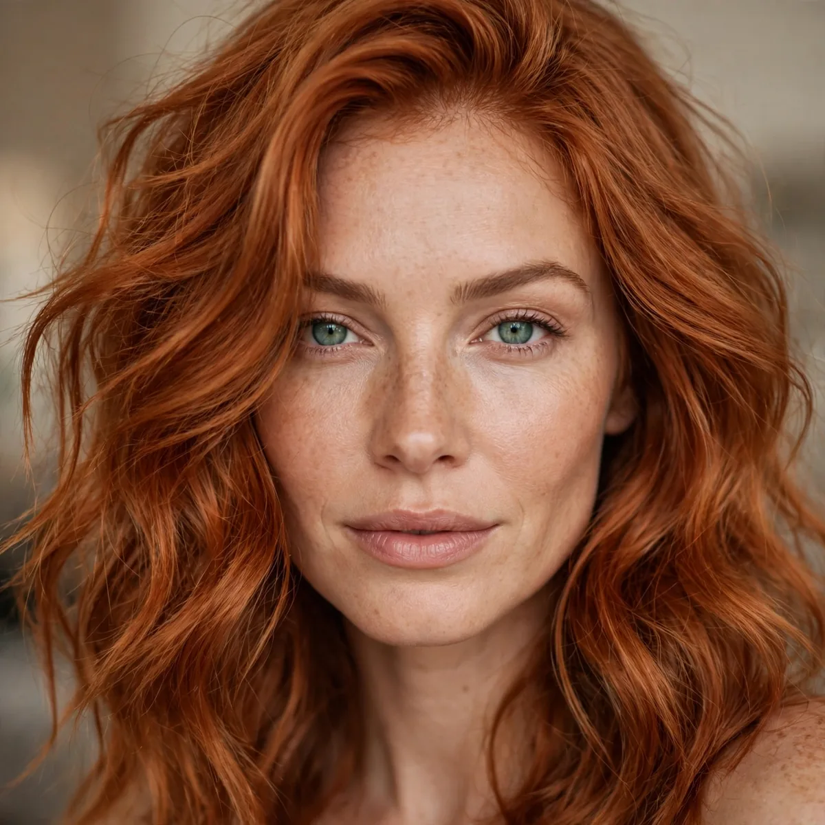 Natural ginger copper hair color