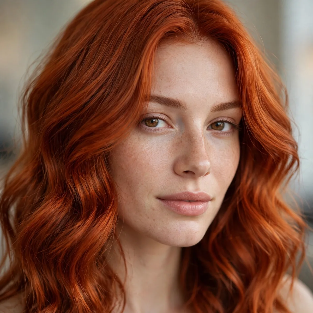 Spicy copper red hair color