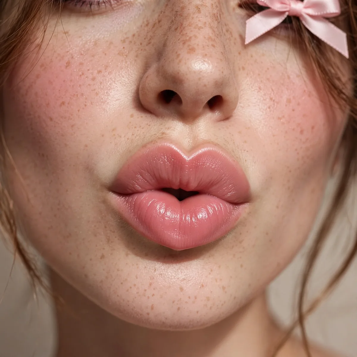 Heart shaped lips coquette