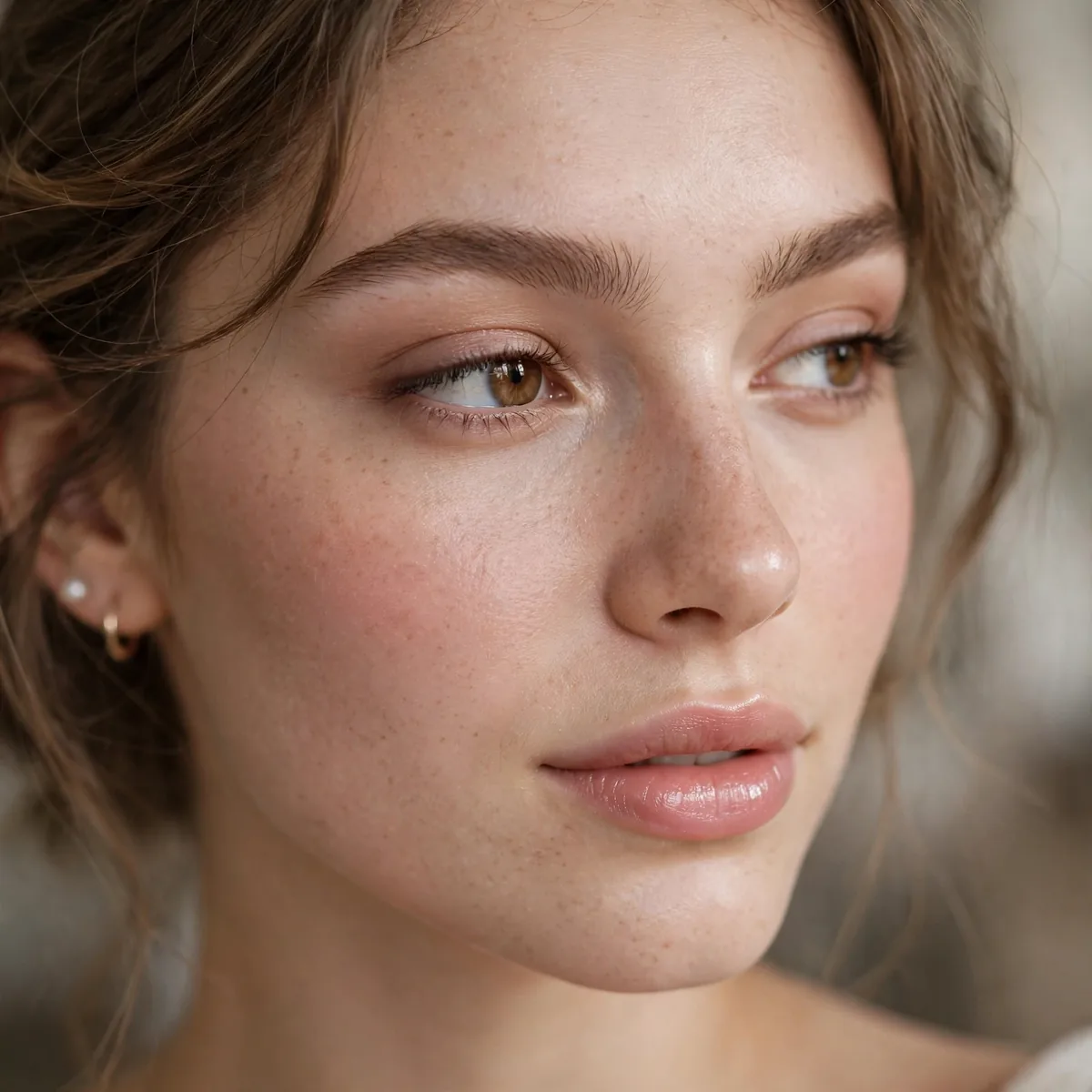 Soft brown brows coquette look
