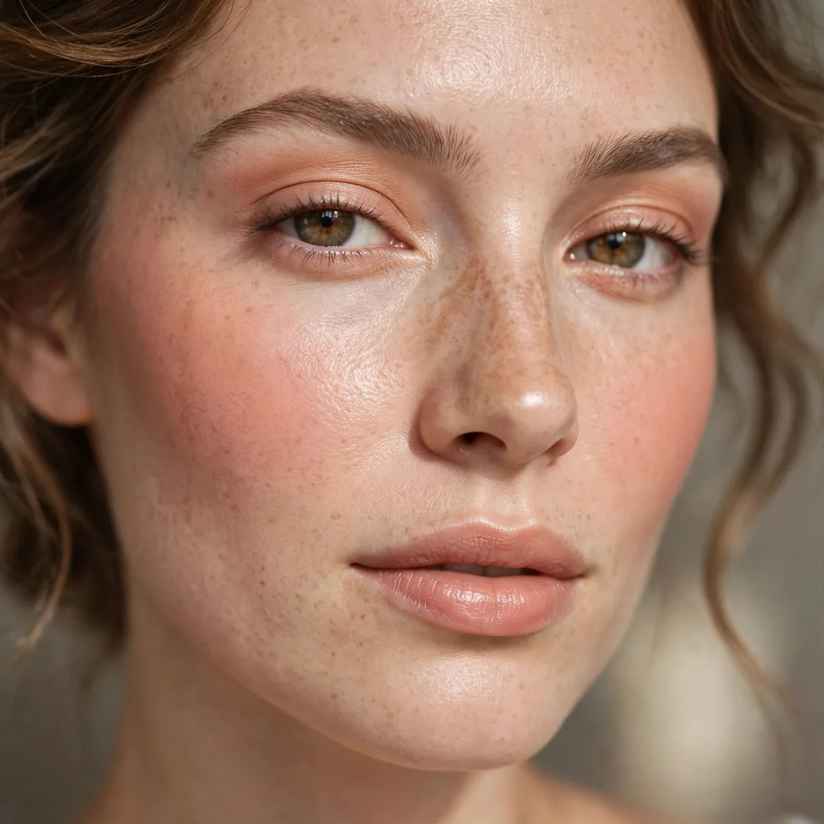 Peach cream blush fresh look