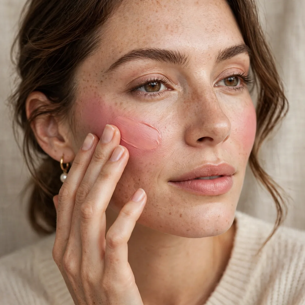 Setting cream blush for long wear