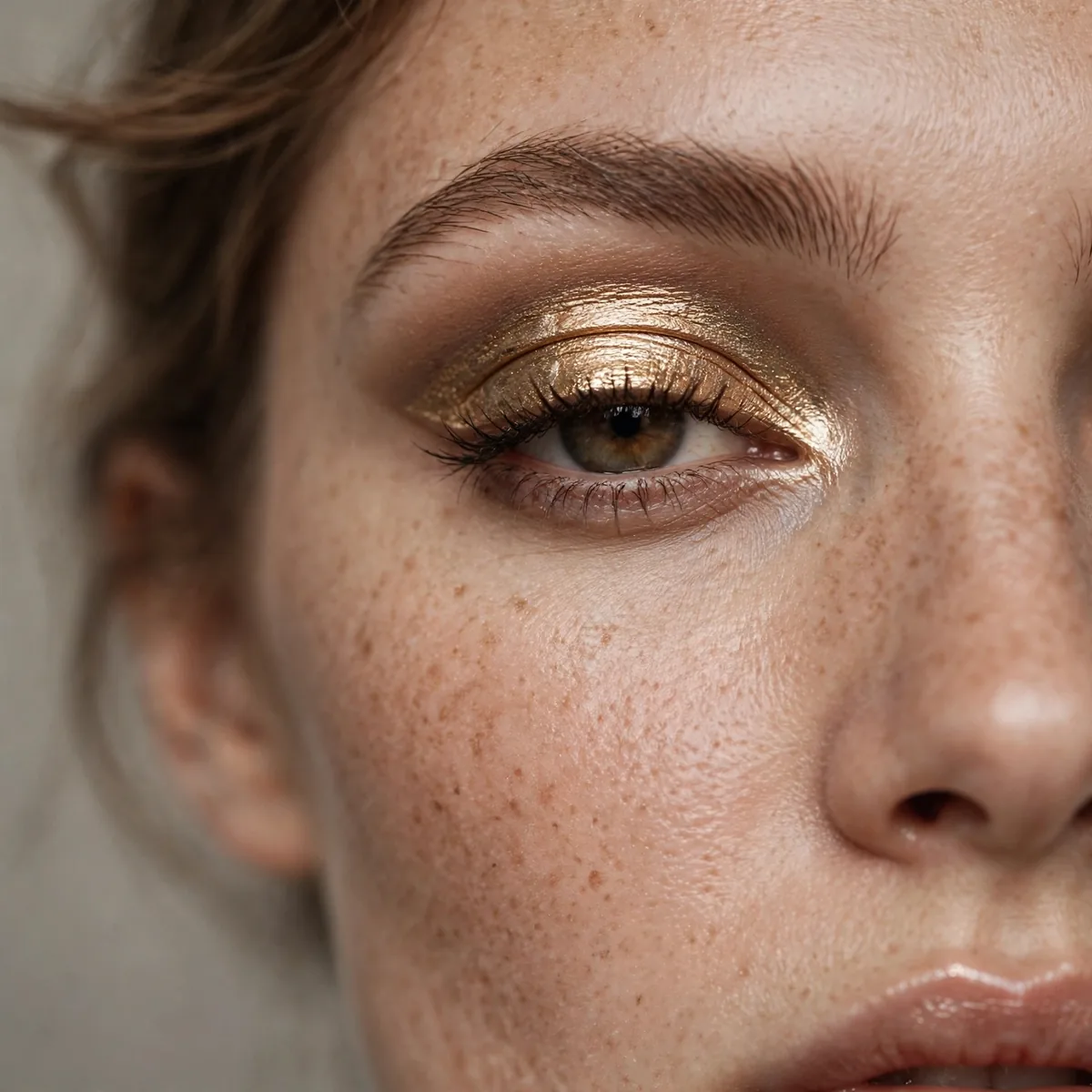 Metallic lid cut crease
