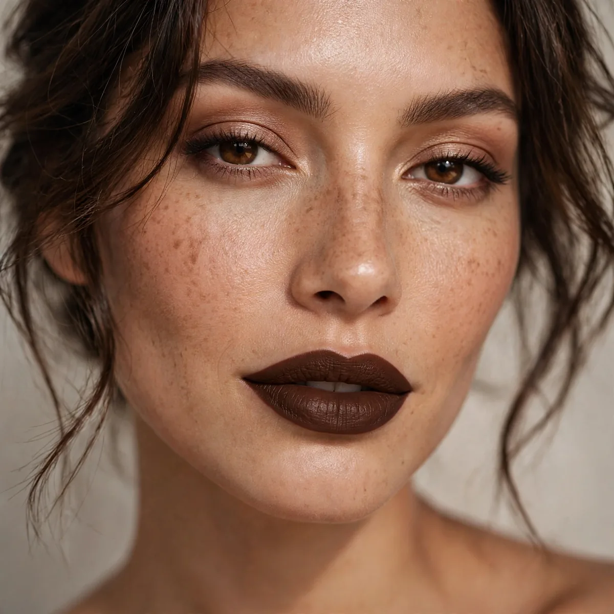 Espresso brown dark lipstick