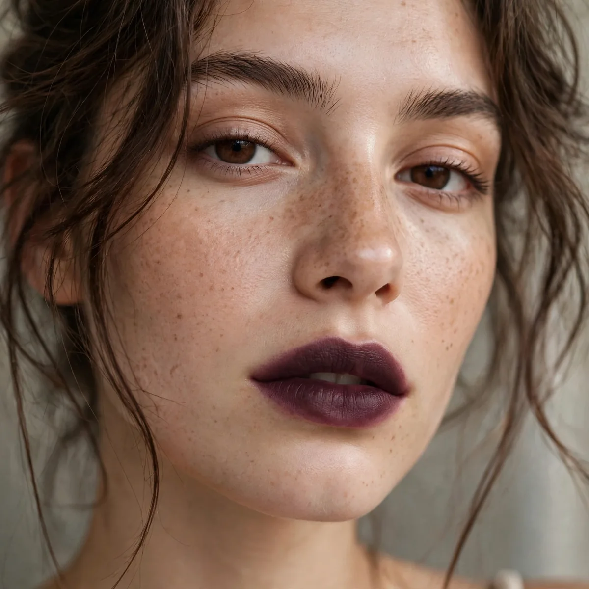 Blotted dark lipstick wearable