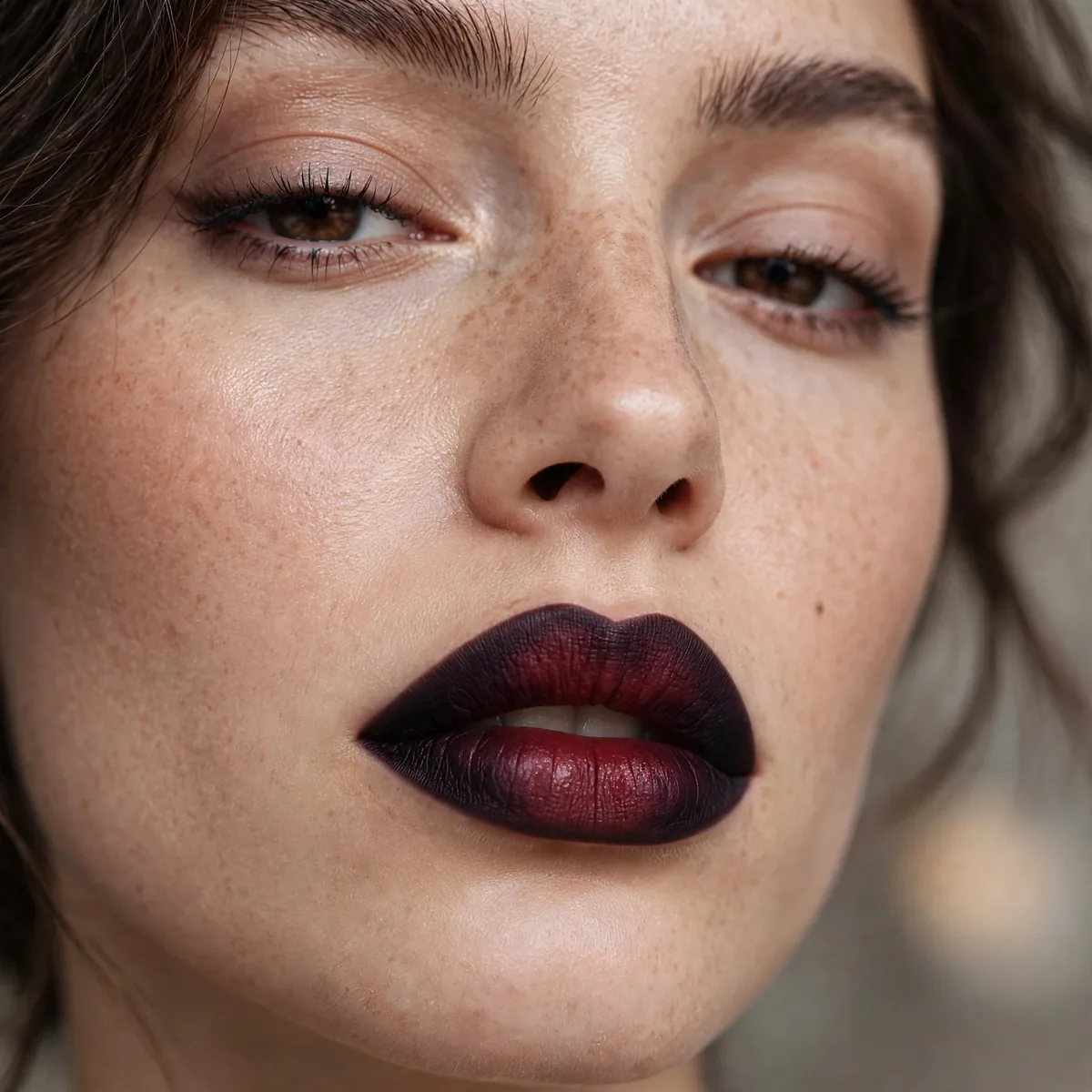 Dark ombre lip artistry