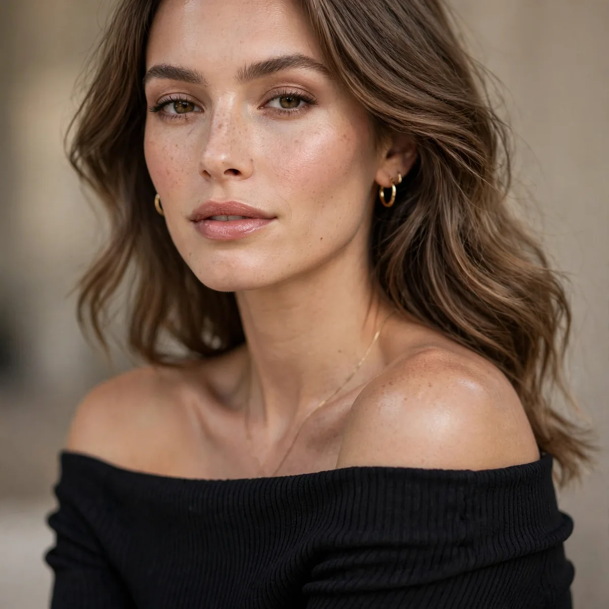 Off shoulder top date night outfit